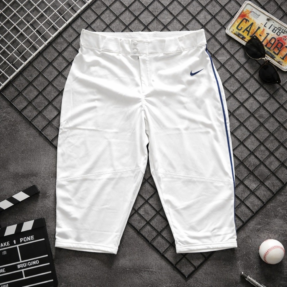 Nike Team Engineered Baseball Pants White Blue Stripe BQ9021-108 Mens XXL NWT